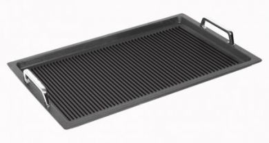 AMT Profi Gastro-Norm 1/1 Aluguss Grillboden mit Griffen, nicht induktionsgeeignet 