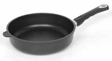 AMT Profi Schmorpfanne Aluguss Induktion Ø 28 cm / Boden 25 cm, Gegengriff