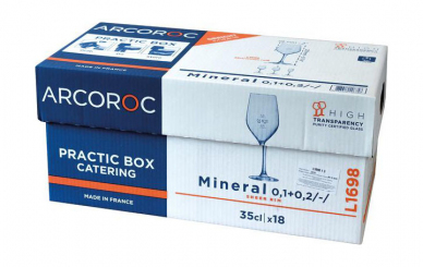 Weißweinkelch 350 ml Mineral Arcoroc mit Catering Box 18 Gläser 
