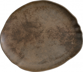 Platte oval 20  x 19 cm Bazalith Tone von Bonna 