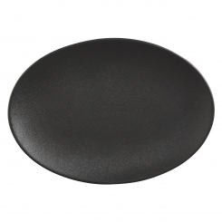 CAVIAR BLACK Platte oval, 35 x 25 cm Maxwell Williams 