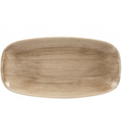 Churchill Stonecast Patina Antique Taupe Chefs Oblong Platte 35,5x18,9cm 