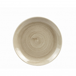 Churchill Stonecast Patina Antique Taupe Teller flach coupe 26cm 