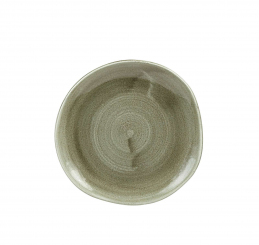 Churchill Stonecast Patina Burnished Green Teller flach rund organic 18,6cm 