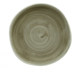 Churchill Stonecast Patina Burnished Green Teller flach rund organic 26,4cm 
