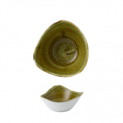 Churchill Stonecast Plume Olive Schale dreieckig 15,3cm/0,26l 