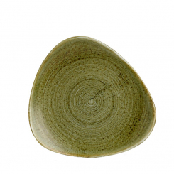 Churchill Stonecast Plume Olive Teller flach dreieckig 22,9cm 