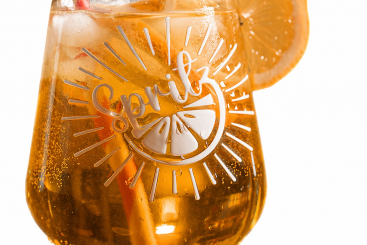 Cocktailglas Spritz 550ml mit 3D-Reliefdruck weiß, ab 12 Stück 