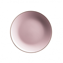 Dessertteller flach 19,5 cm rosa Metallic Rim Mäser 