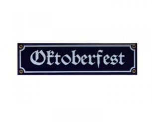 Emailleschild Bayernfest Oktoberparty blau 