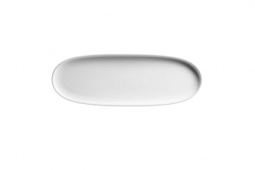 Platte lang 30,6x10,6cm Porzellan weiß Vada Mäser 