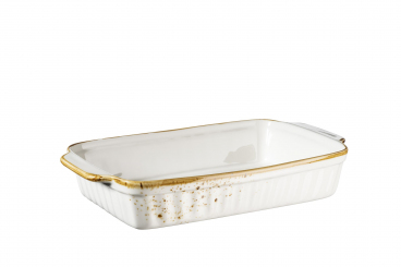 Auflaufform 30 x 18,6 cm Pintar weiß/braun Mäser 
