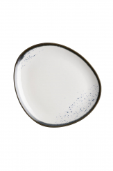 Teller oval 26 x 23 cm Pintar weiß/blau Mäser 