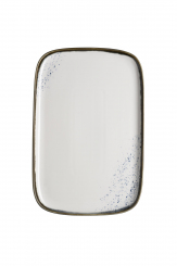 Platte 30 x 20 cm Pintar weiß/blau Mäser 