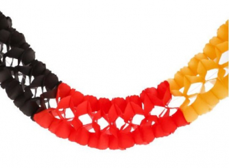 Girlande aus Papier Ø 16 cm · 4 m "Deutschland", schwer entflammbar 