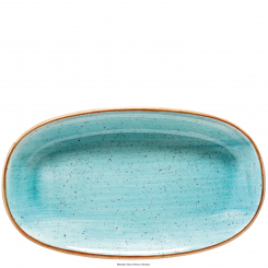 Gourmet Platte 34 x 19 cm Aura Aqua Bonna 
