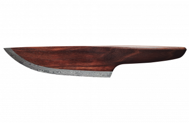 Holzmesser SKID Classic Walnuss Klinge 200 Lagen Damaszenerstahl LIGNUM 