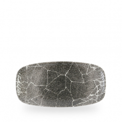 Churchill Studio Prints Kintsugi Reverse Quartz Black Chef´s Oblong Platte 29,8 x 15,3 cm 