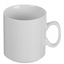 Becher Würzburg 325ml Porzellan weiß stapelbar mit Druck 