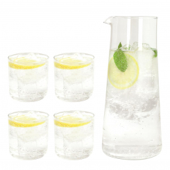 Lyra Karaffe mit Gläsern, 5er-Set von Tognana 