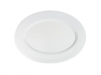 Melamin Diamond Platte oval 48 x 34,5 cm, weiß  Q Squared 