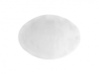 Melamin Ruffle Platte oval 46 x 33 cm, weiß Q Squared 