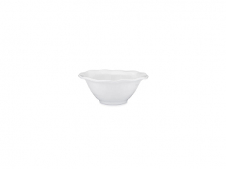 Melamin Ruffle Round Schüssel 17 cm, weiß Q Squared 