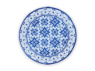 Melamin Talavera Teller 40 cm, blau Q Squared 