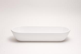 Ovale Schale 38,5 cm Melamin Primeware Weiß 