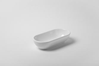 Ovale Schale flach 20 cm Melamin Primeware Weiß 