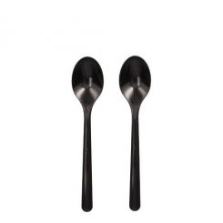 BIO-PP Kaffeelöffel (Mehrweg) schwarz 13 cm, extra stabil 