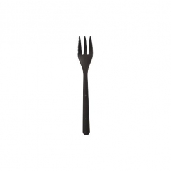 BIO-PP Snackgabel (Mehrweg) schwarz 13 cm, extra stabil 