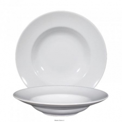 Pastateller 26 cm Napoli Uni weiß Saturnia 