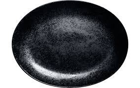Platte 32 x 23 cm oval Karbon RAK 