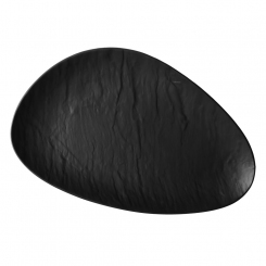 Platte schwarz 36 x 23 cm in Schieferoptik Holst Porzellan 
