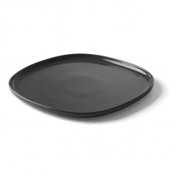 Servierplatte / Teller flach 30 x 30 cm Skagen grau Holst Porzellan 