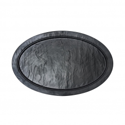 Melamin XXL-Platte oval schwarz matt Q Squared 