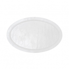Melamin XXL-Platte oval weiß matt Q Squared 