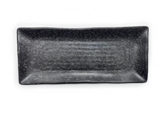 Melamin Sprinkle Black Vorspeisen/Sushiplatte 30,3 x 12,8 x 1,8 cm, schwarz Q Squared 