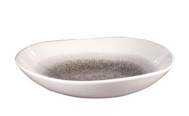 Churchill Studio Prints Raku Quartz Black Teller tief organic 25,3 cm 