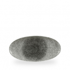 Churchill Studio Prints Raku Quartz Black Platte oval 29,9 x 15 cm 