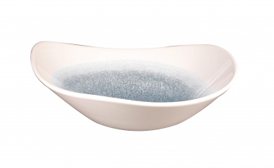 Churchill Studio Prints Raku Topaz Blue Teller tief organic 23,5 cm 