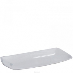 Rechteckplatte 36 cm Tokio Uni weiß Saturnia 