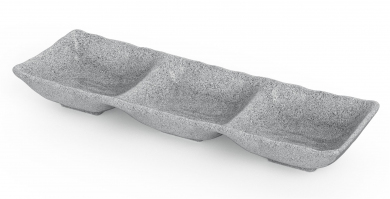 Saucenschale 3 Teilig 26,5 x 8,8 cm Show Plate Granito Melamine Tognana 