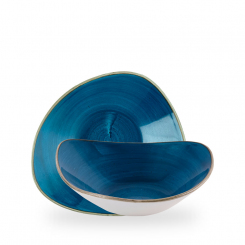 Churchill Stonecast Java Blue dreieckige Schale 23,5 cm 