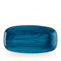 Churchill Stonecast Java Blue längliche Servierplatte 34,5 x 18,5 cm 