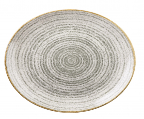 Churchill Studio Prints Homespun Stone Grey Platte oval coupe 27 x 22,9 cm 
