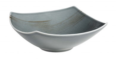 Schüssel eckig 21 cm dunkelgrau Porzellan Derby Mäser 