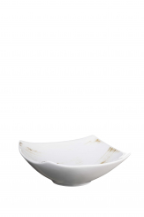 Schüssel eckig 21 cm weiß Porzellan Derby Mäser 