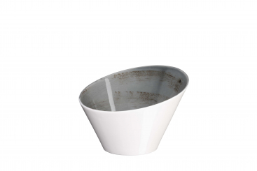 Schüssel konisch hoch 22 cm dunkelgrau Porzellan Derby Mäser Restbestand 4 Stück 